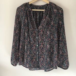 J.Crew Floral Blouse, Small
